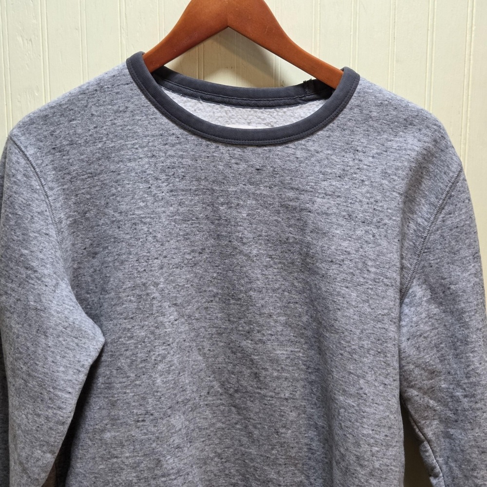 Lands' End Sweatshirt Mens Medium Gray Blake Shelton Crewneck Fleece Pullover